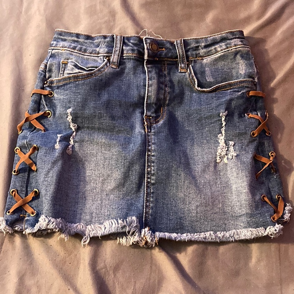 Mini jean skirt